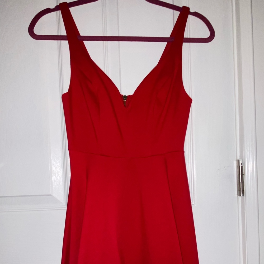 Red mini dress